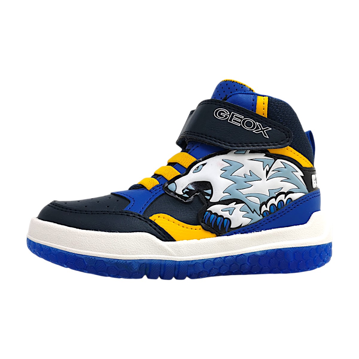 Geox Buzzerlight Kinderschuhe Jungen Sneaker Hoch Klettschuh Blau Freizeit Geox Buzzerlight Kinderschuhe Jungen Sneaker Hoch Klettschuh Blau Freizeit