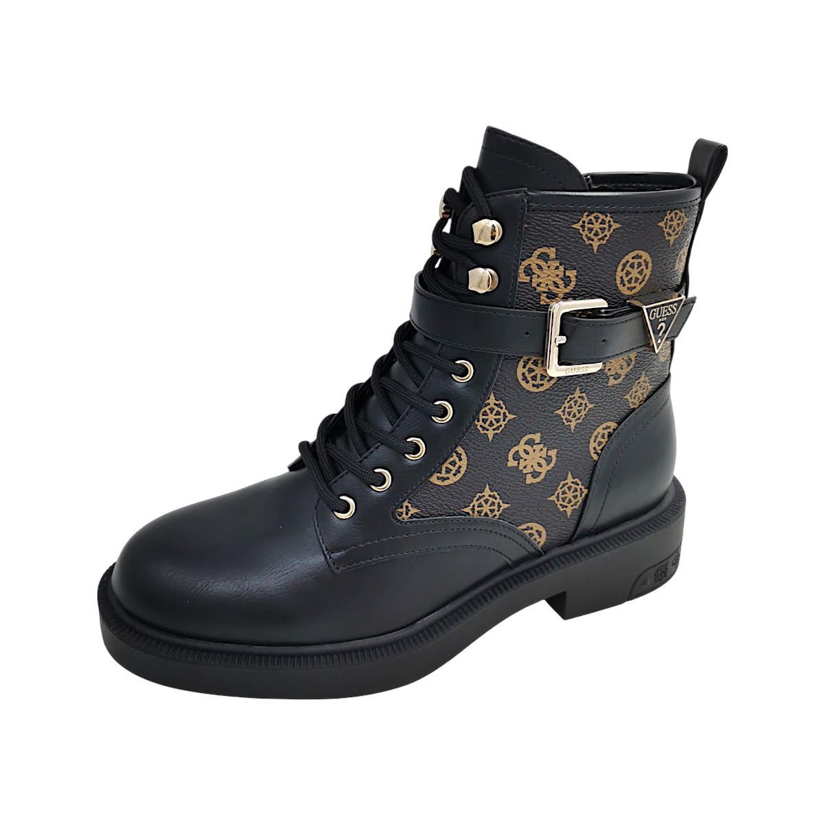 Guess Fellini Damenschuhe Schnürstiefel Schwarz Freizeit (black/brown BLKBR, Größe 39 EU) Guess Fellini Damenschuhe Schnürstiefel Schwarz Freizeit (black/brown BLKBR, Größe 39 EU)