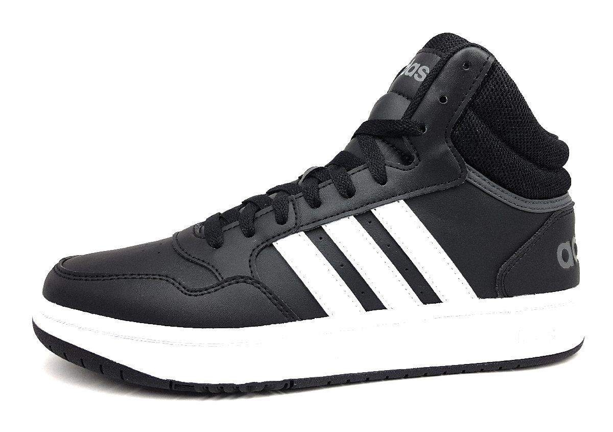 adidas Hoops 3.0 MID Sportschuhe Herren Trainingsschuhe Trainingsschuh Schwarz Freizeit (cblack/ ftwwht, Gr. 2:8.5)