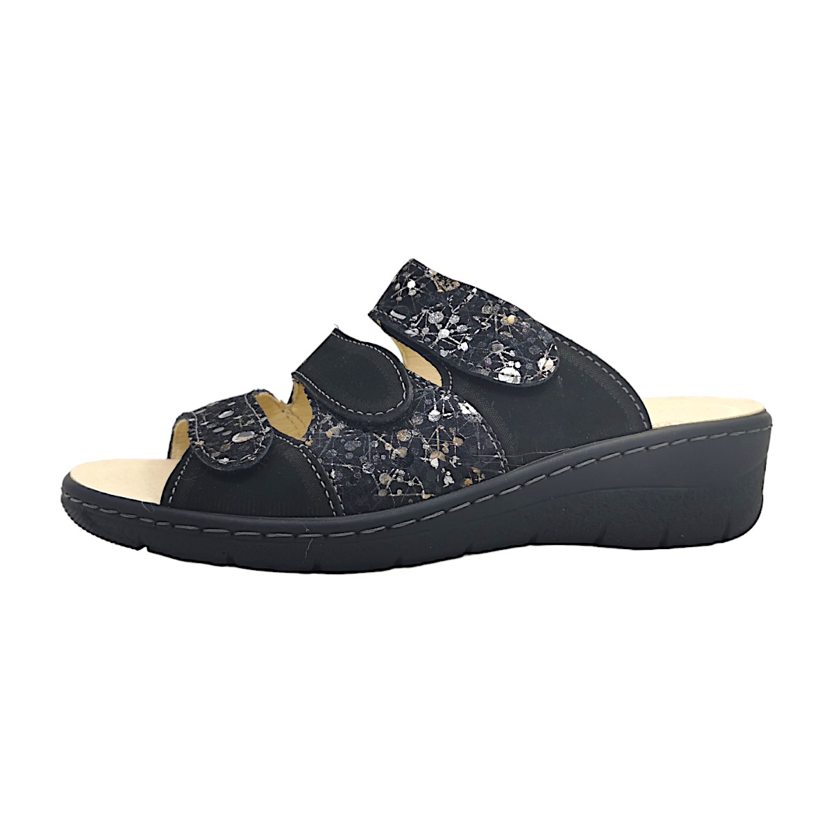 Belvida Damenschuhe Pantoletten Bequem Schwarz Freizeit