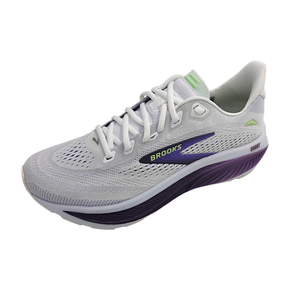 Brooks Ghost 18 1204821B Weiß weiß/purple 194 Brooks Ghost 18 1204821B Weiß weiß/purple 194