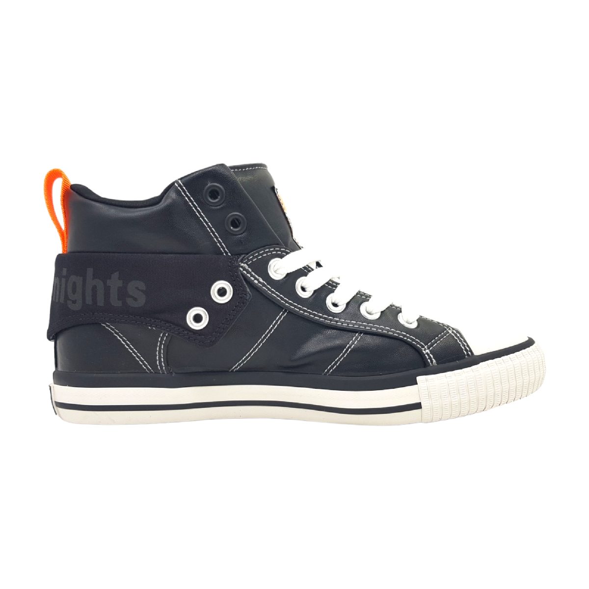 British Knights Herrenschuhe Stiefel Schnürer Schwarz Freizeit (09 black/neo orange, Größe 44 EU)