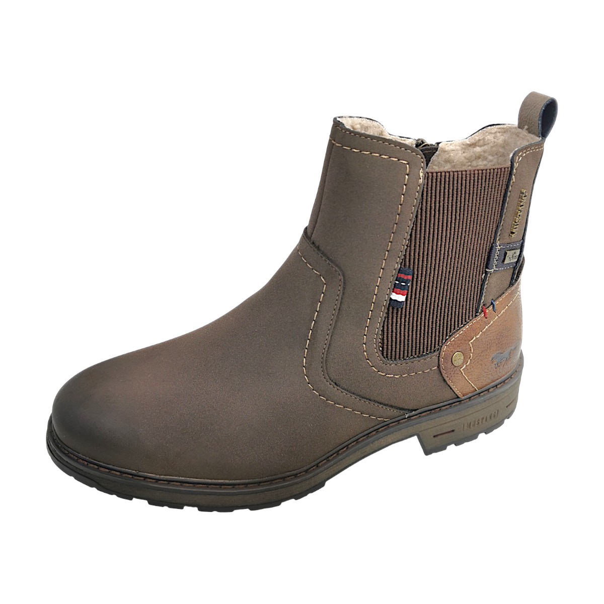 Mustang Herrenschuhe Stiefel Warmfutter Braun Freizeit (Mokka, Größe 46 EU)