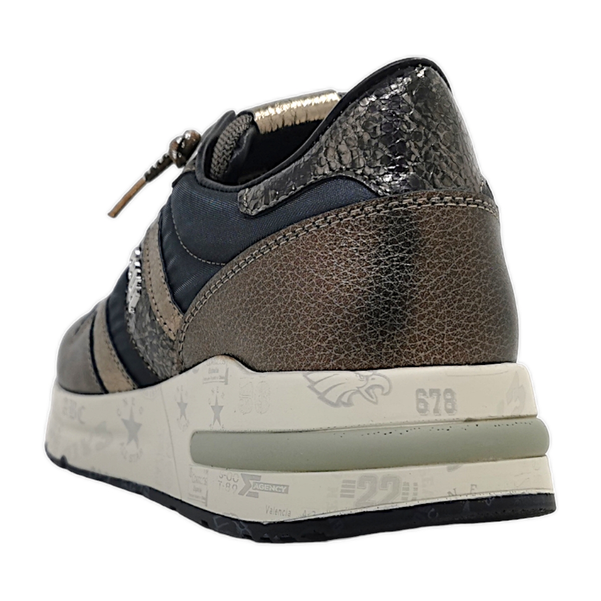 Cetti Damenschuhe Für lose Einlagen Schnürer Braun Freizeit (Metal dakar, Größe 42 EU)