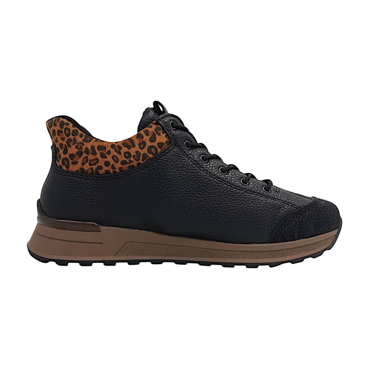 Rieker N1457-00 Schwarz schwarz/leo/nuss 00