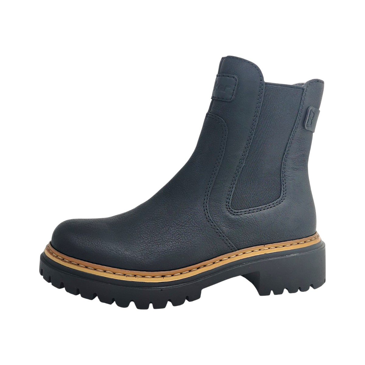 Rieker Damenschuhe Stiefel Reißverschluss Schaftstiefel Schwarz Freizeit (schwarz/schwarz 00, Größe 38 EU)