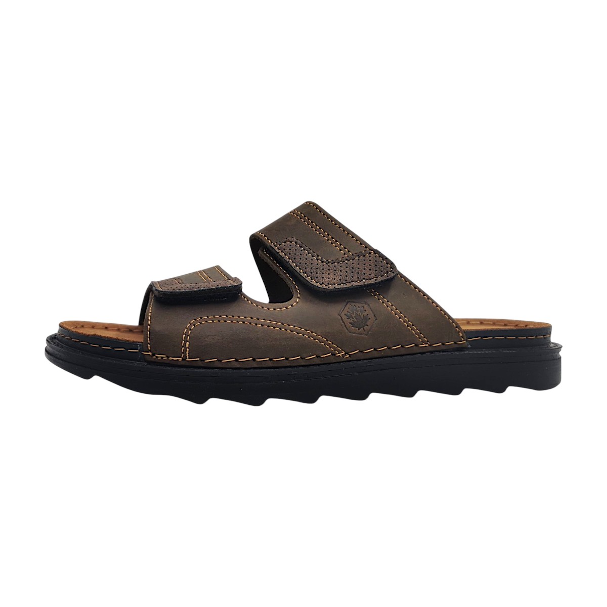 Lumberjack Asher Herrenschuhe Pantolette Braun Freizeit