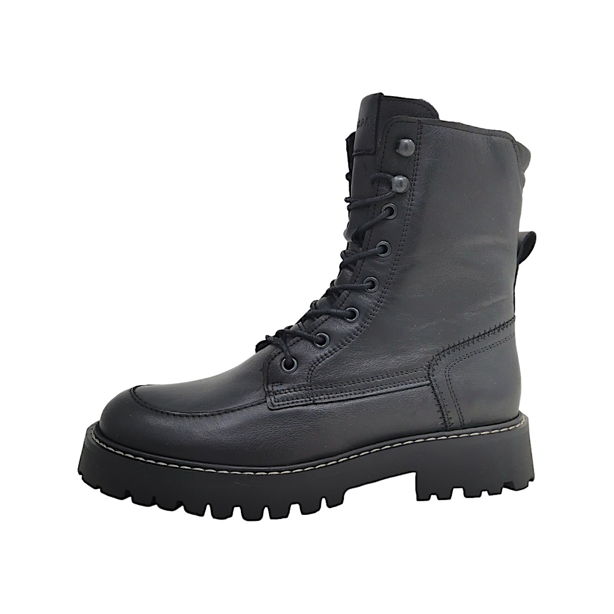 Palpa Damenschuhe Reißverschluss Stiefel Schwarz Freizeit