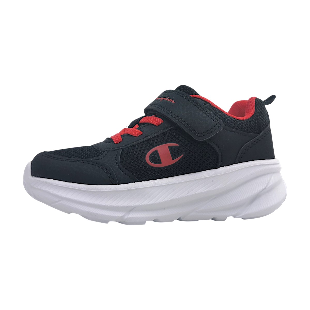 Champion HRO B PS Low Sportschuhe Kinder Klettschuh Schwarz Freizeit (black/red, Größe 32.5 EU)