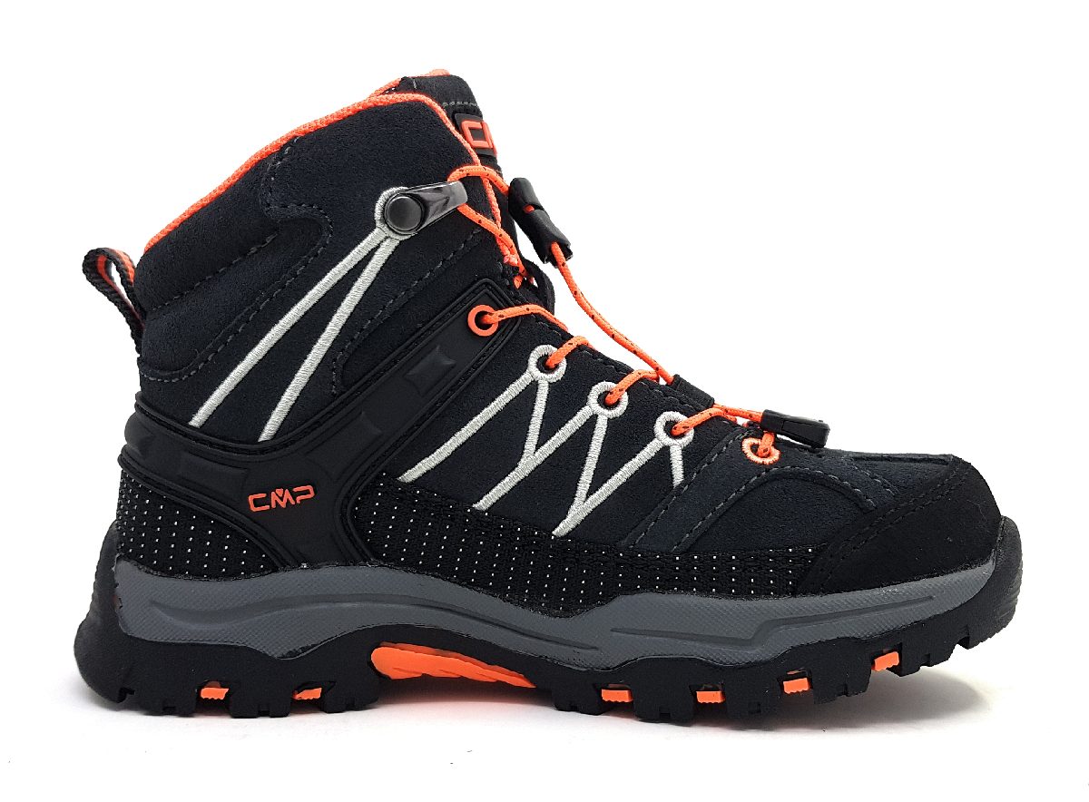 CMP Ki. Trekking Rig. Waterpr Kinderschuhe Jungen Schnürstiefel Grau