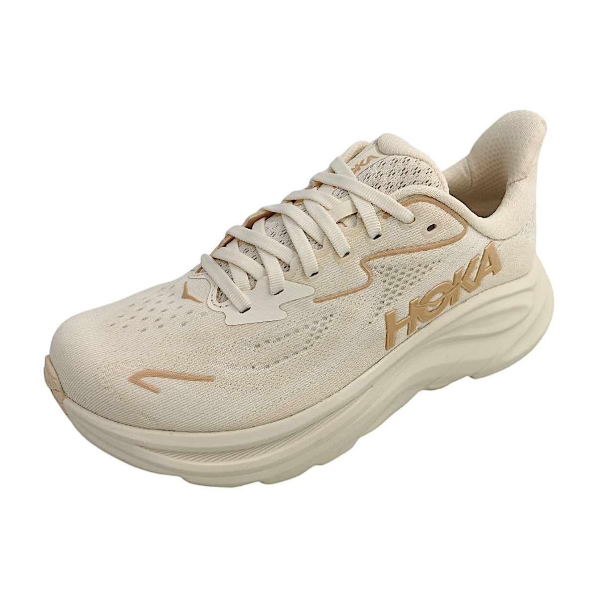 Hoka Clifton 10 Sportschuhe Damen Trainingsschuhe Beige Sport (vanilla/birch VCH, Größe 40.5 EU)