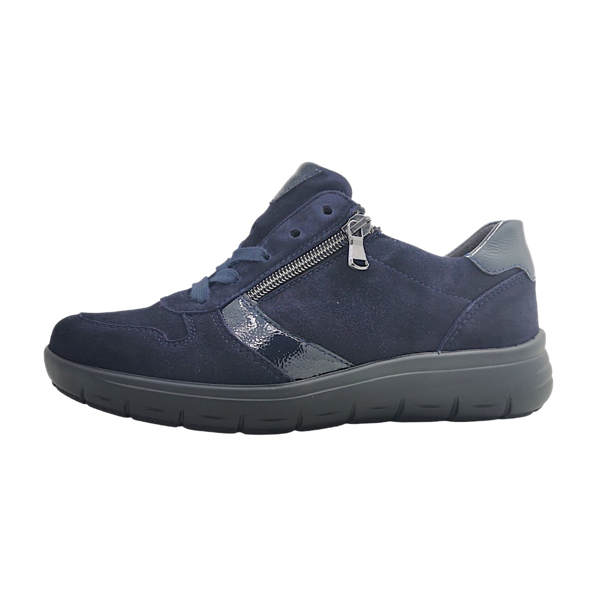 Semler Greta Damenschuhe sportlicher Schnürer Blau Freizeit