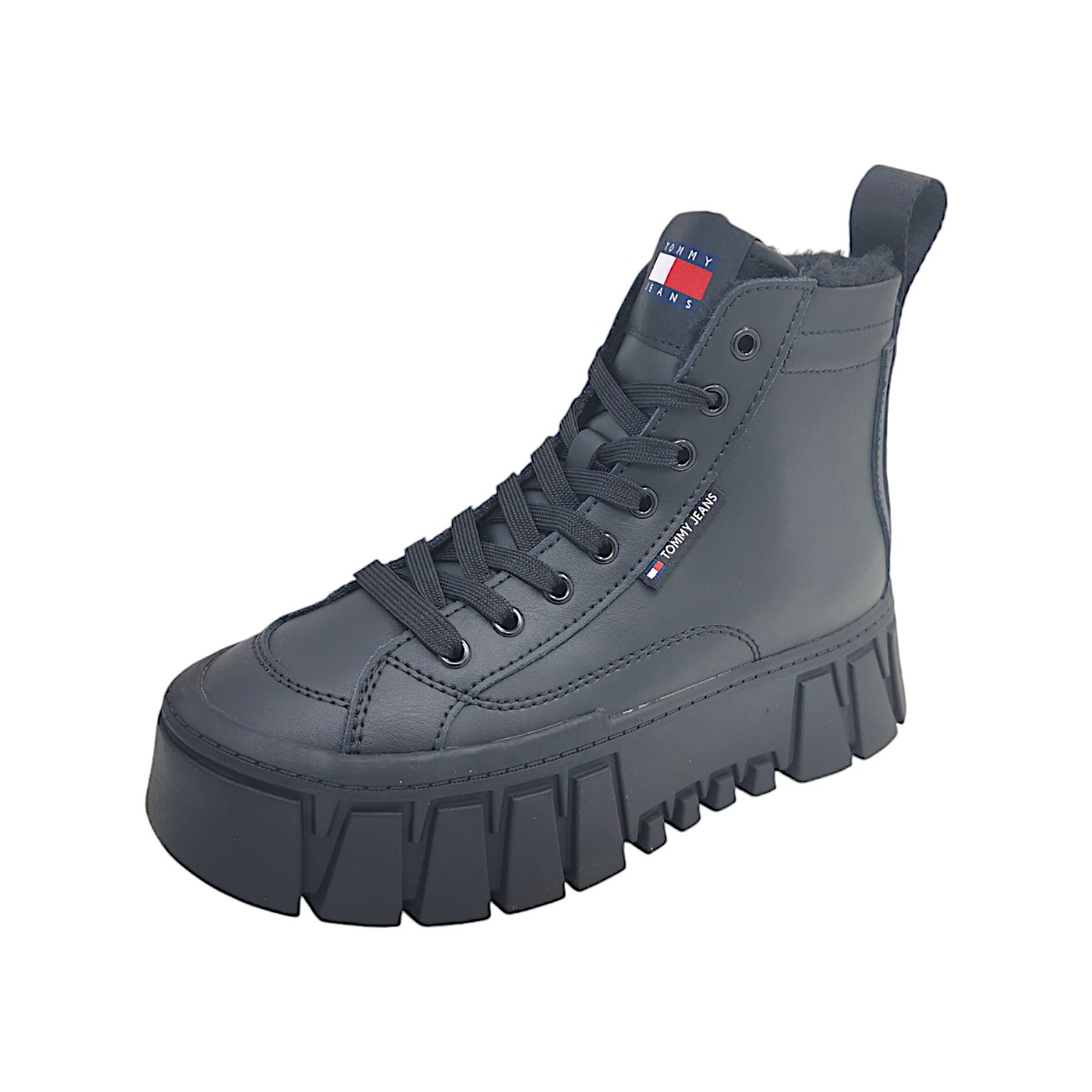 Tommy Hilfiger Vulc Flat Damenschuhe Stiefel Schnürer Schwarz Freizeit (BDS Black, Größe 38 EU) Tommy Hilfiger Vulc Flat Damenschuhe Stiefel Schnürer Schwarz Freizeit (BDS Black, Größe 38 EU)