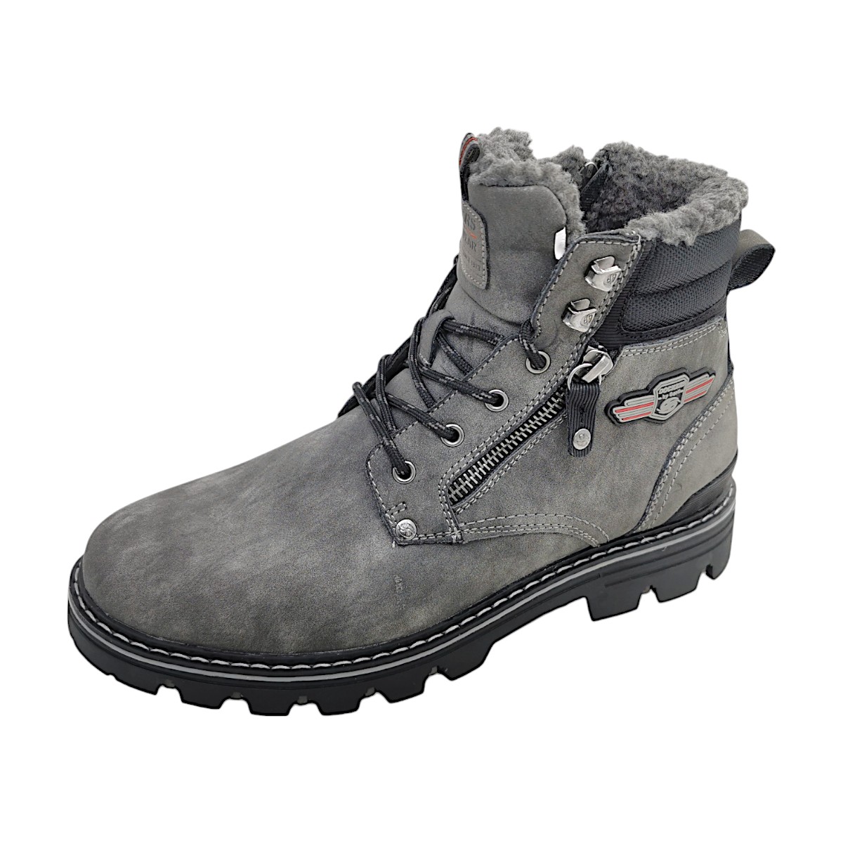Dockers by Gerli Herrenschuhe Stiefel Warmfutter Stiefel Grau Freizeit