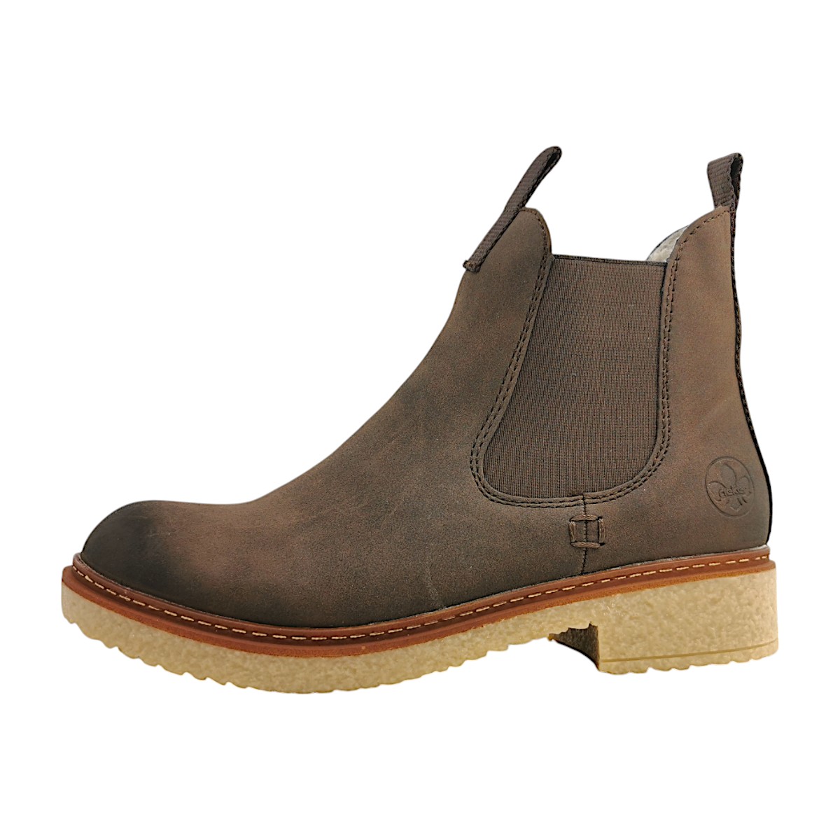 Rieker Damenschuhe Stiefel Reißverschluss Schaftstiefel Braun Freizeit (25 tabak, Gr. 1:39)