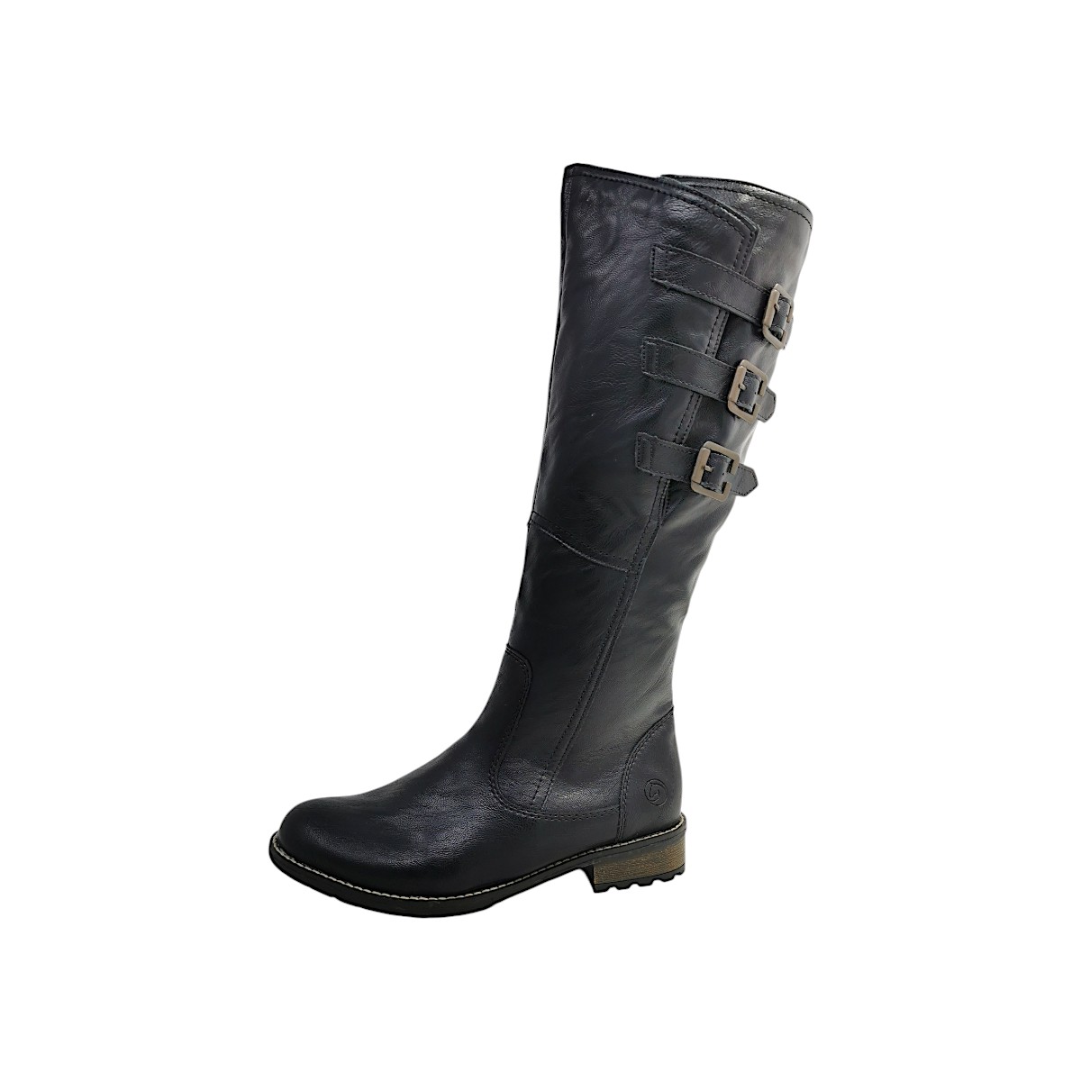 Remonte Damenschuhe Reißverschluss Schaftstiefel Schwarz Freizeit
