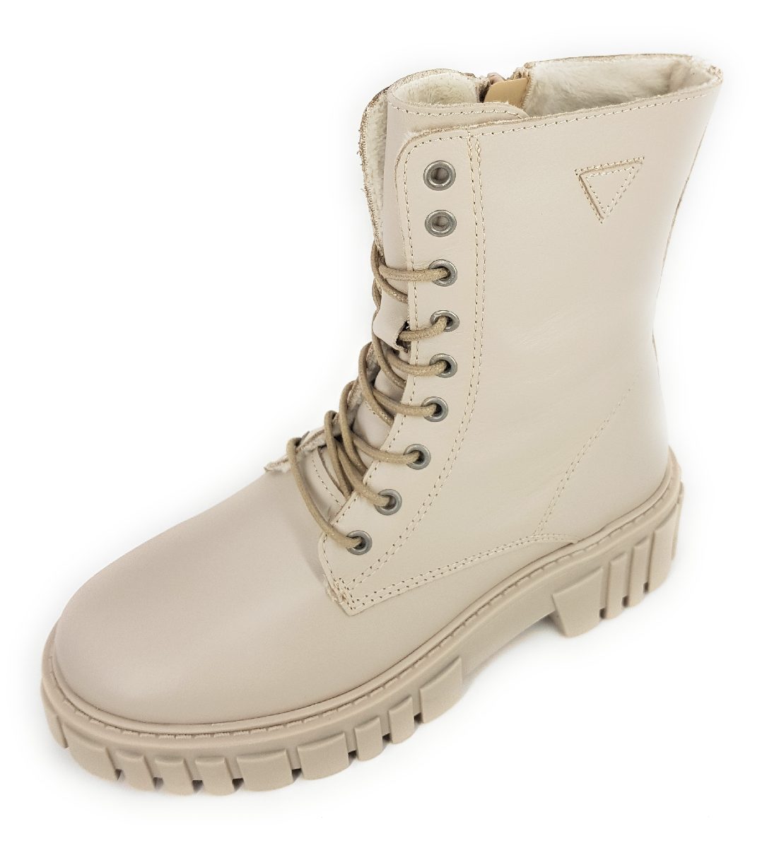 Palpa Damenschuhe Stiefeletten Schnürer Stiefel Beige Freizeit (lamb, Größe 36 EU)