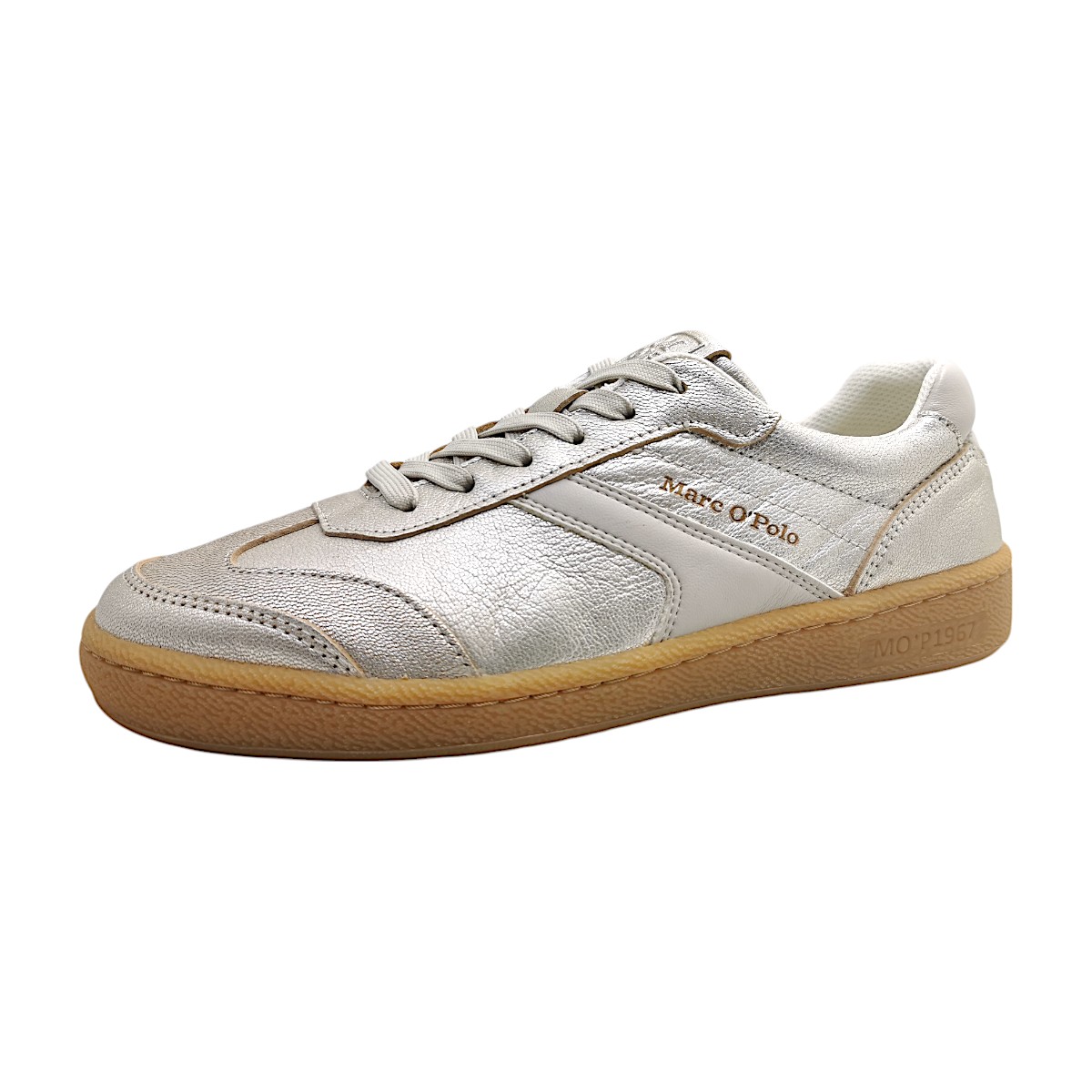 Marc O'Polo Damenschuhe Schnürschuhe Silber Freizeit