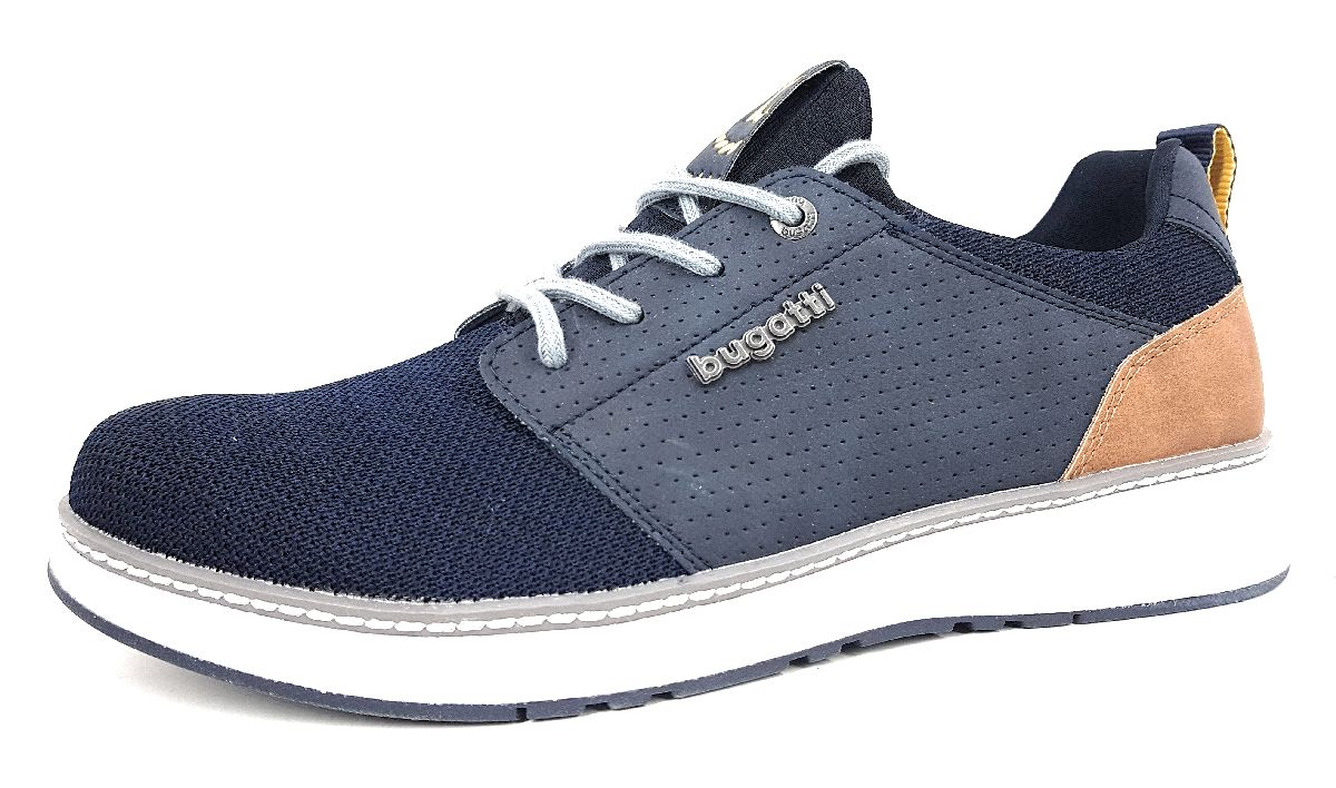 Bugatti Herrenschuhe Freizeitschuhe Schnürer Blau Freizeit (4100 dark blue, Größe 43 EU)