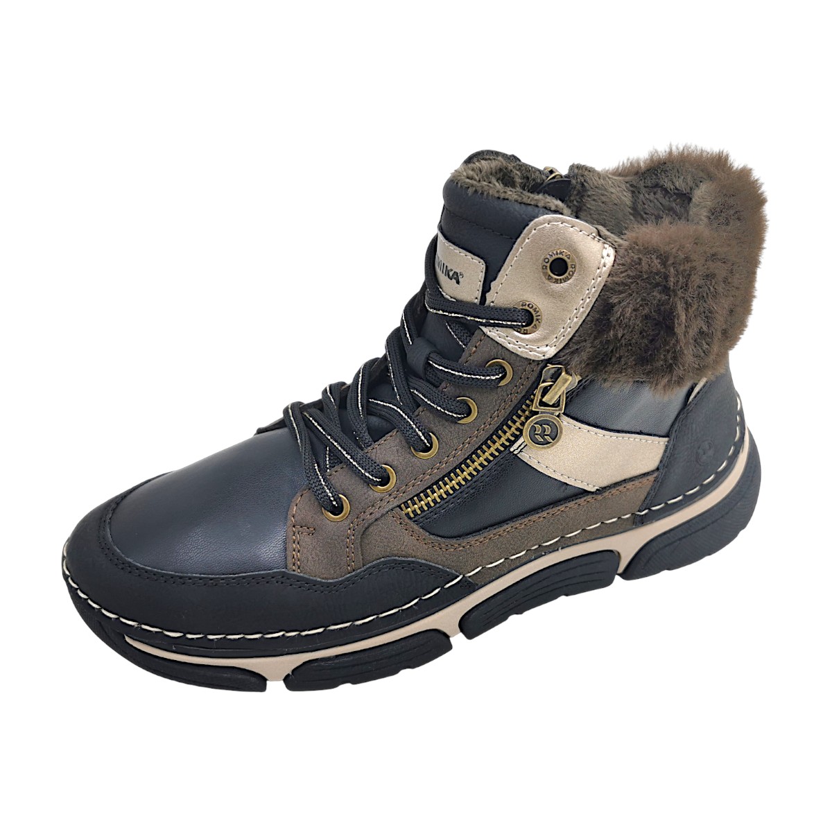 Romika Damenschuhe Schnürstiefel Schwarz Freizeit (black-mokka, Größe 42 EU) Romika Damenschuhe Schnürstiefel Schwarz Freizeit (black-mokka, Größe 42 EU)