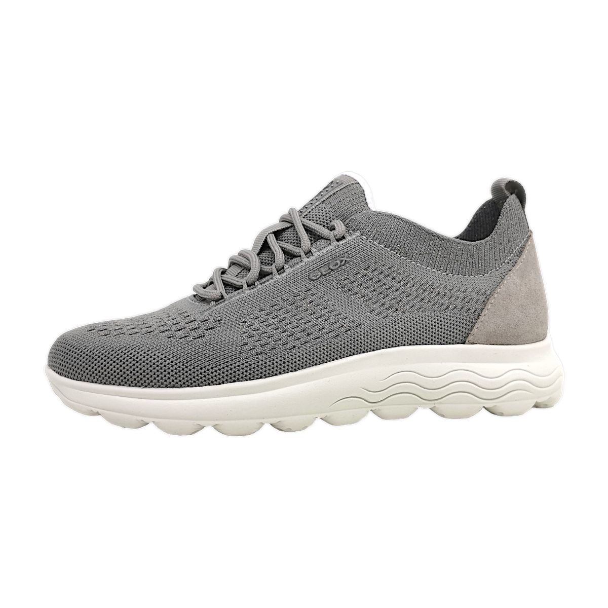 Geox D Spherica Damenschuhe Für lose Einlagen Schnürer Grau Freizeit