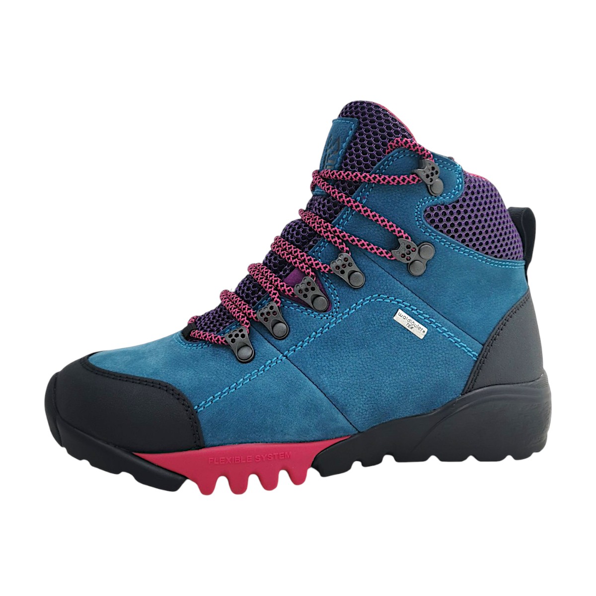 Waldläufer H-Amiata Damenschuhe Schnürstiefel Türkis Freizeit (lago lila purple, Gr. 2:5)