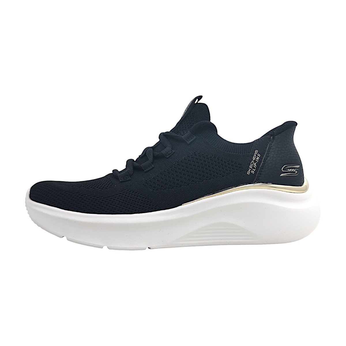 Skechers Bolbs B Love Sportschuhe Damen Trainingsschuhe sportlicher Schnürer Schwarz Freizeit