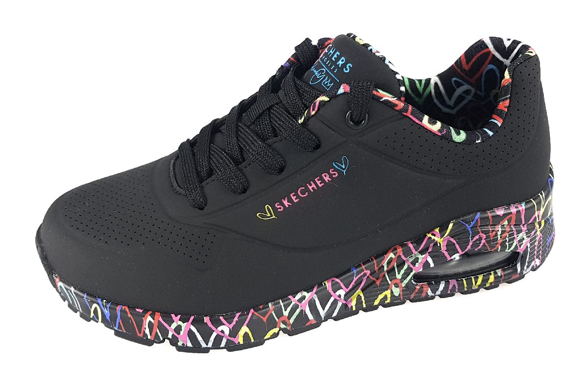 Skechers Uno - Loving Love 155506 Schwarz Black BBK