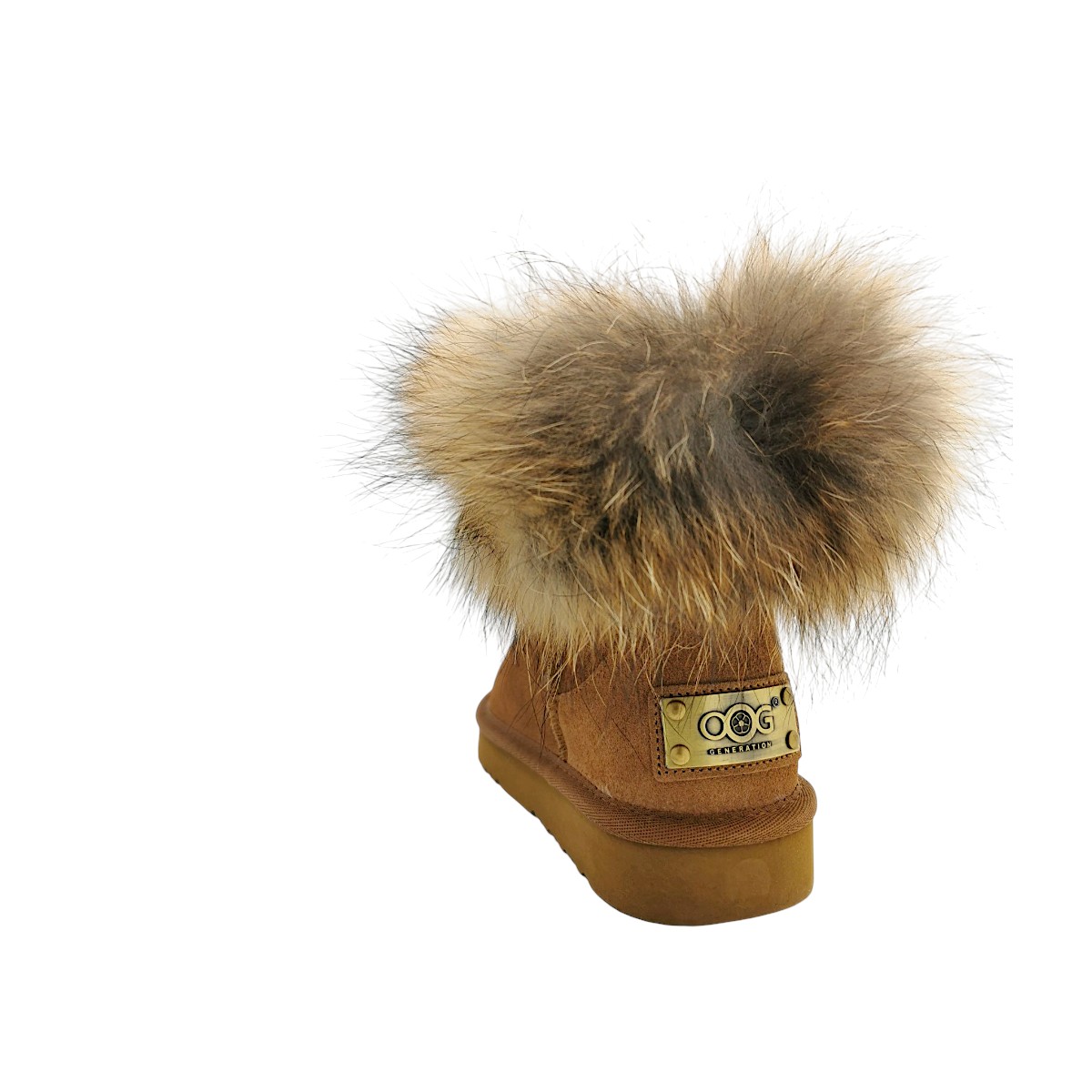 OOG Damenschuhe Gefüttert Schaftstiefel Braun Freizeit (camel, Größe 41 EU)