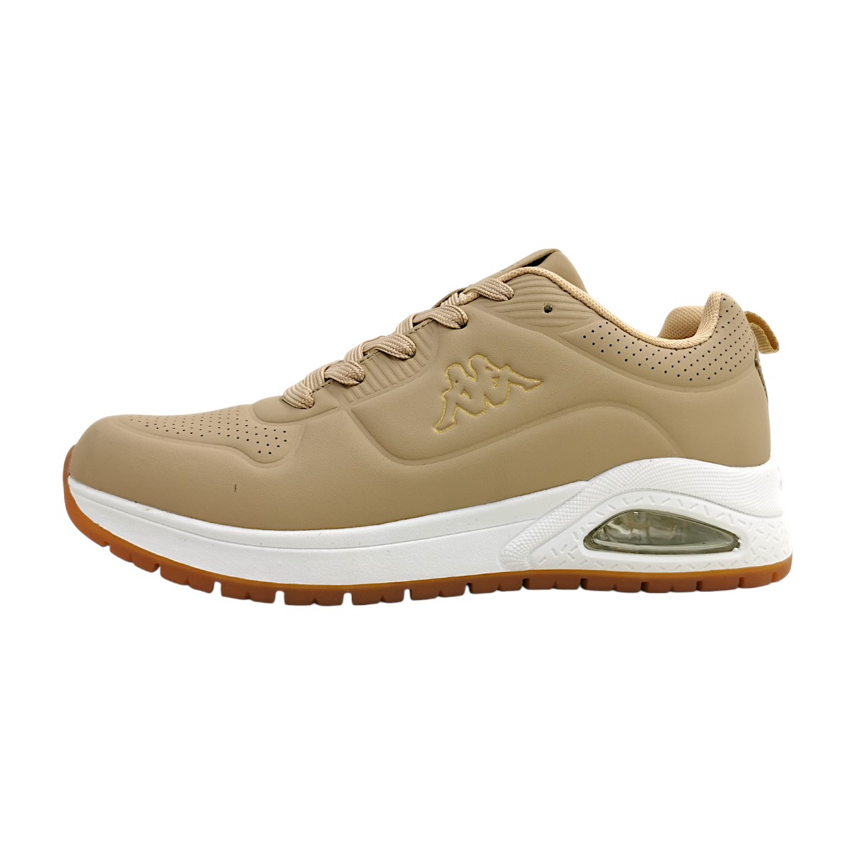Kappa Damenschuhe sportlicher Schnürer Beige Freizeit