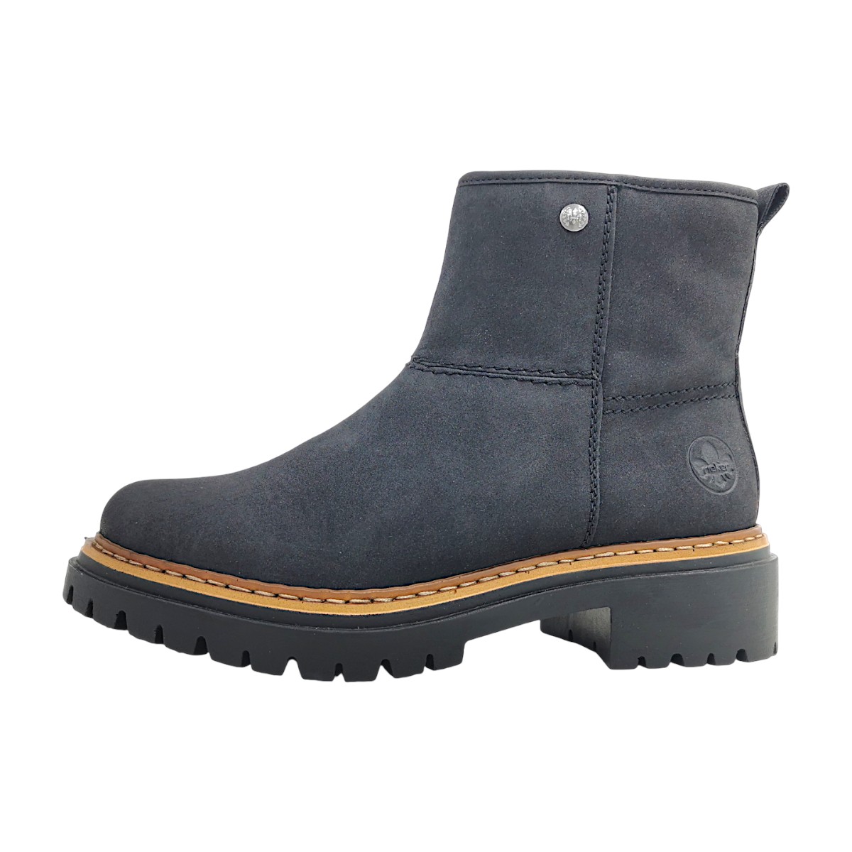 Rieker Damenschuhe Reißverschluss Schaftstiefel Schwarz Freizeit (schwarz 00, Größe 40 EU)