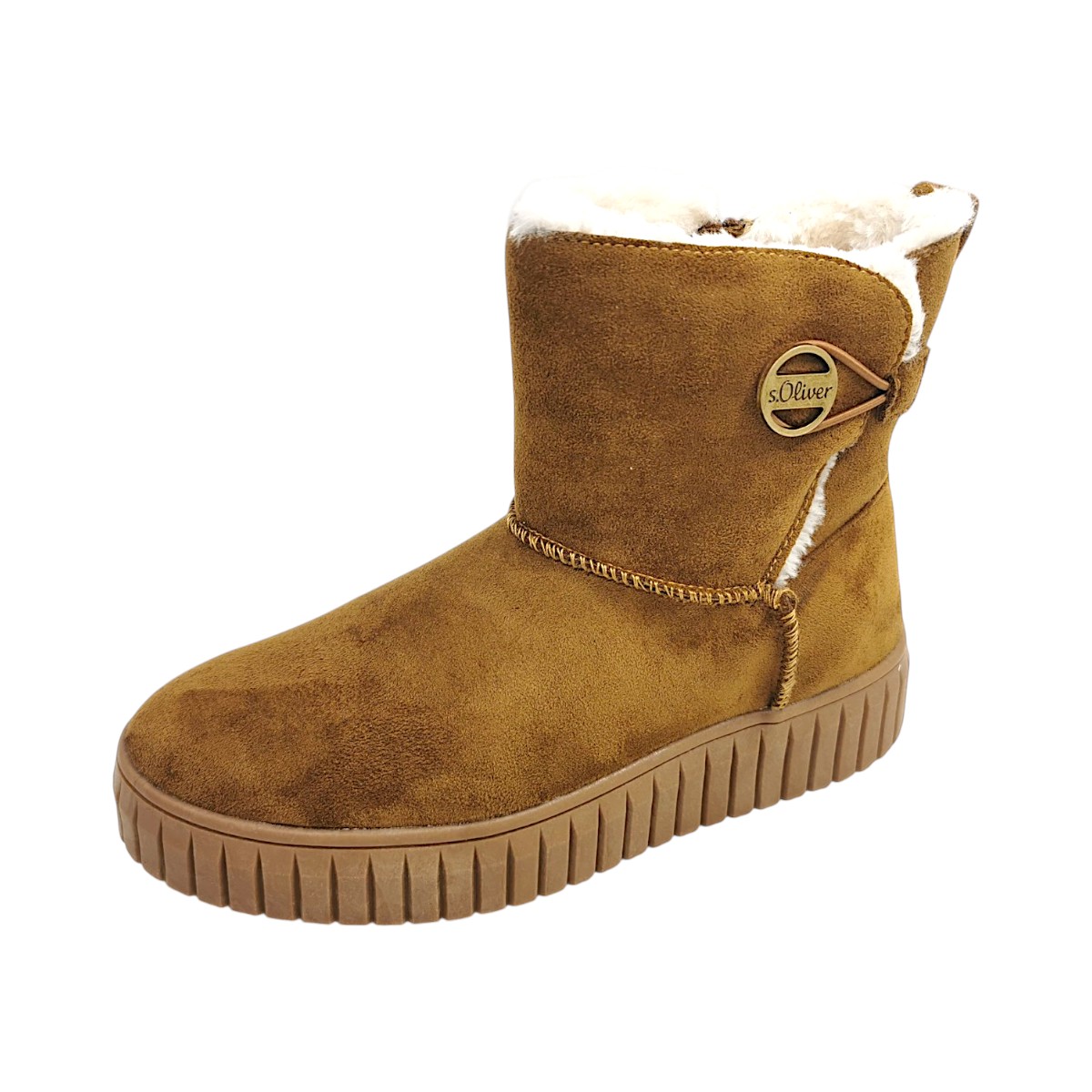 s.Oliver Damenschuhe Winterstiefel Braun Freizeit (cognac 8755, Gr. 1:36)