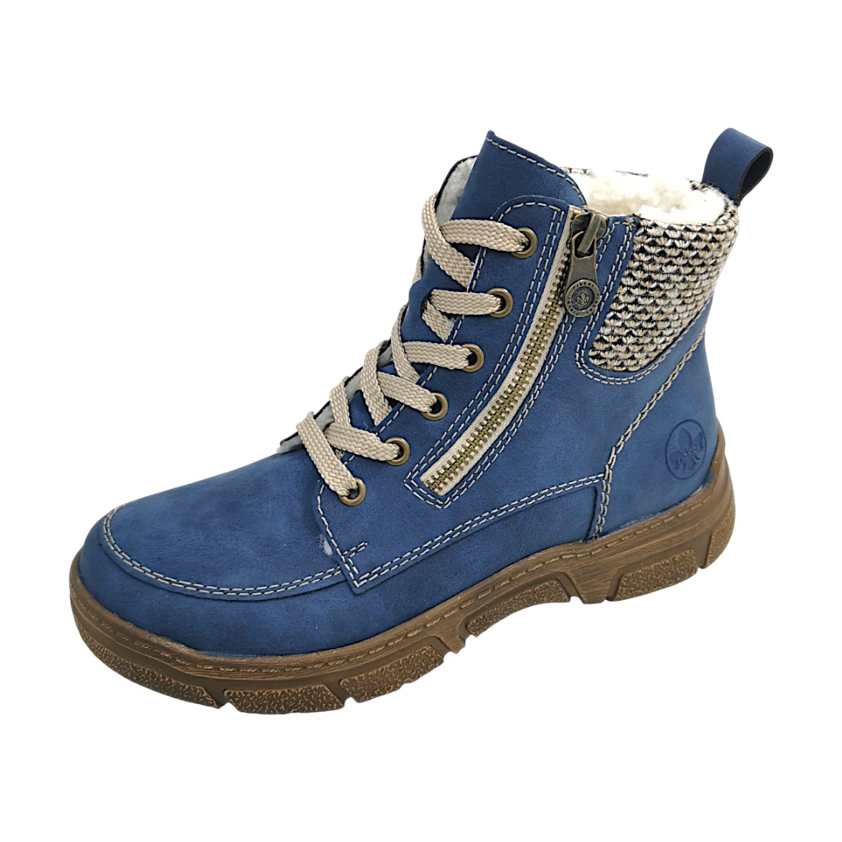 Rieker 72330-14 Blau jeans/schwarz-kiesel