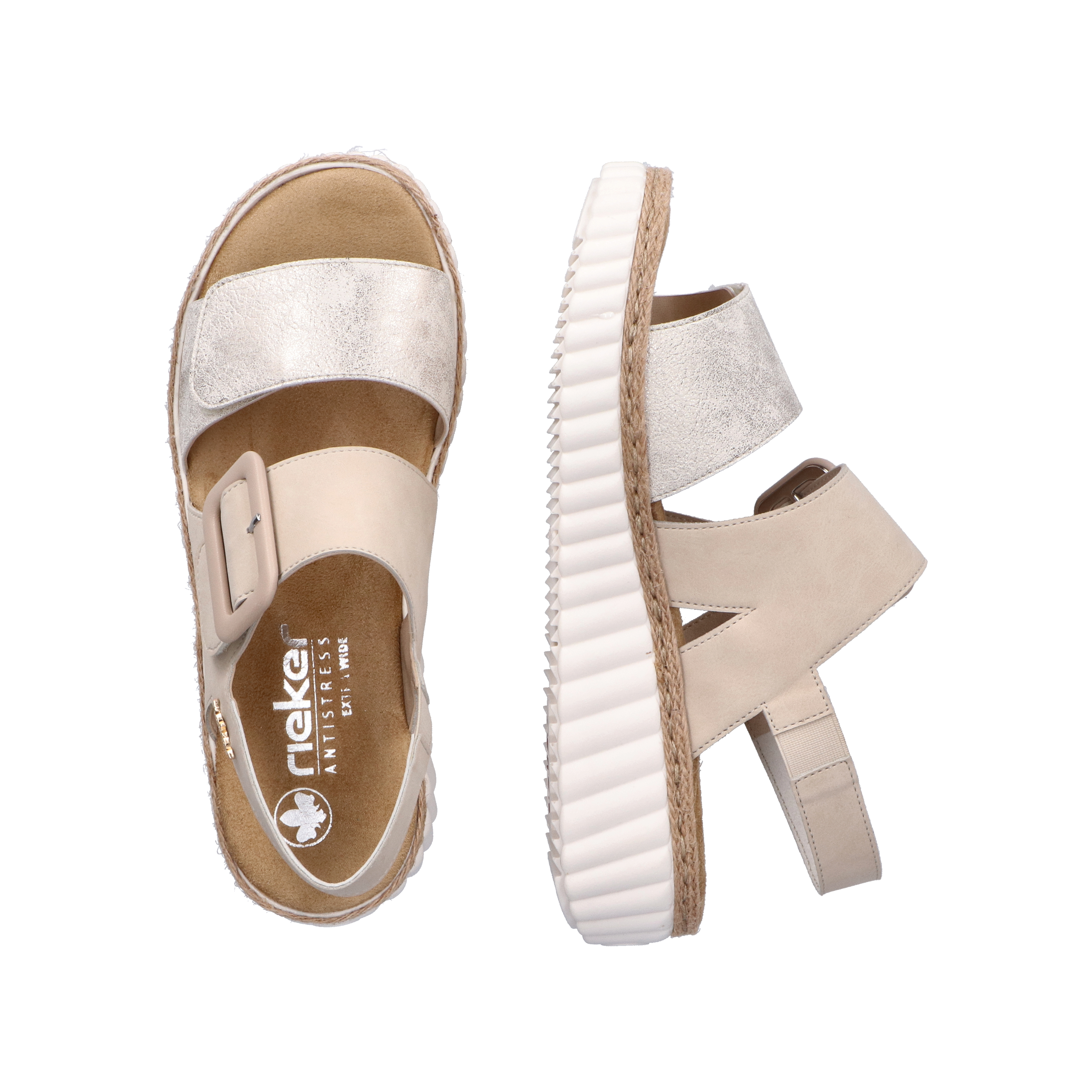 Rieker 69260-60 Beige beige-gold/perle