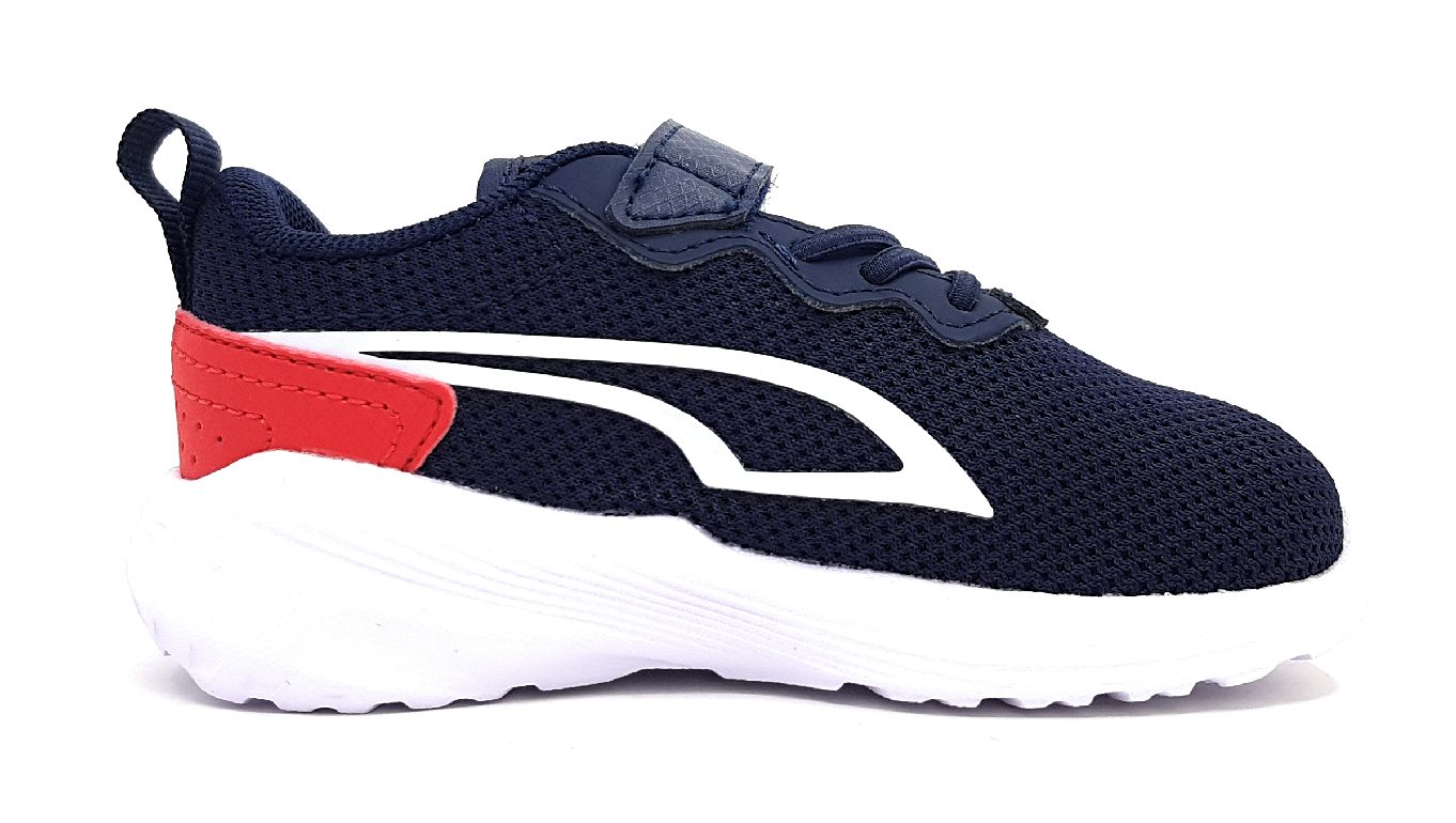 Puma All Day Active Sportschuhe Kinder Sneaker Klettschuh Blau Sport (007 Peacoat, Größe 22 EU)