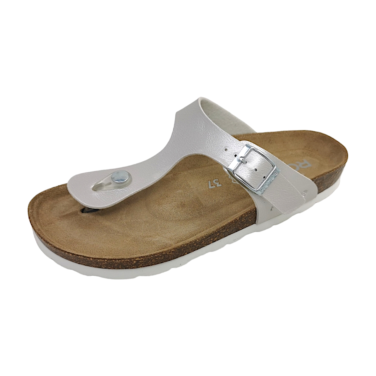 Rohde Damenschuhe Pantoletten Fußbett Weiß Freizeit (01 weiss, Größe 41 EU)