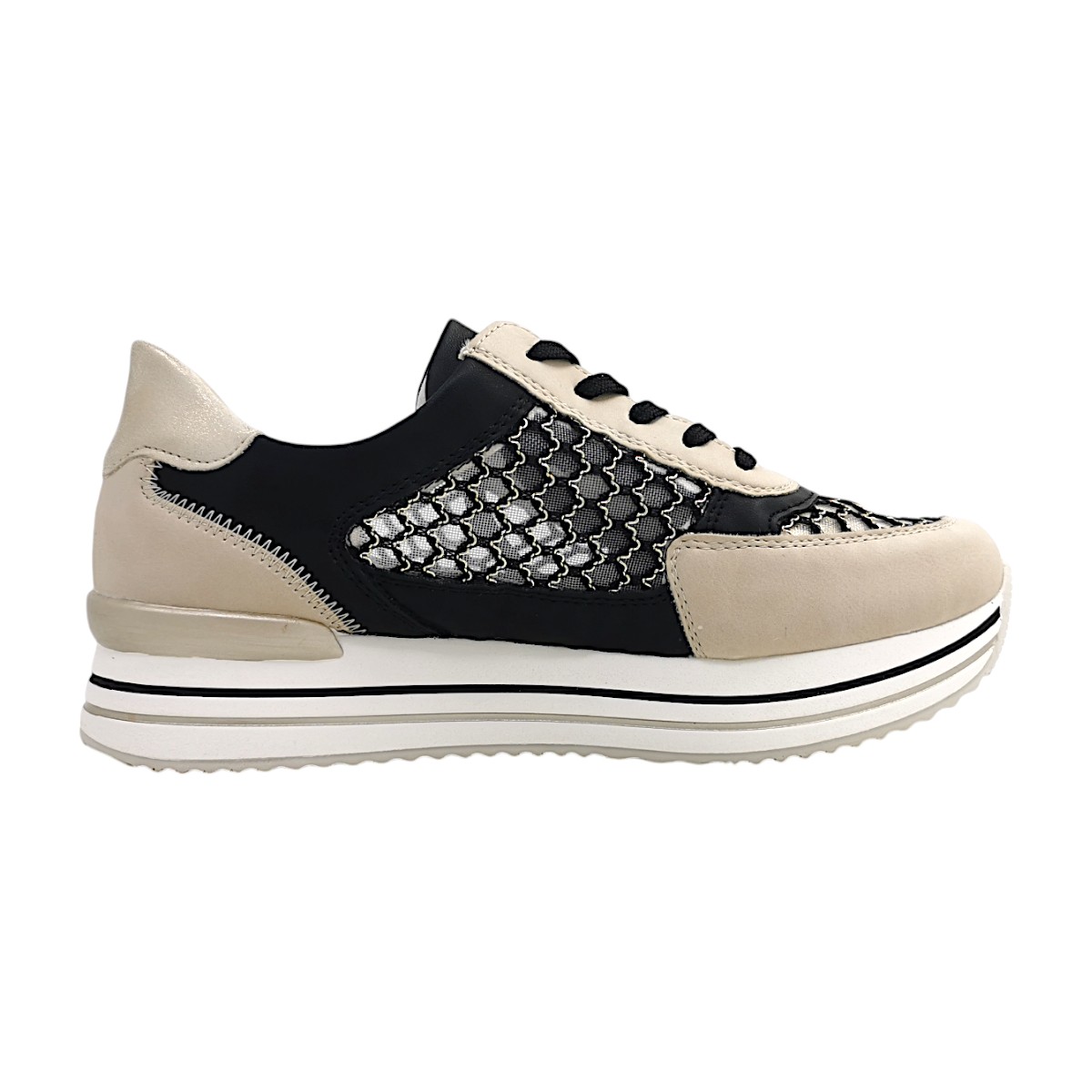 Remonte D1329-03 Beige perle/schwarz-gold 03