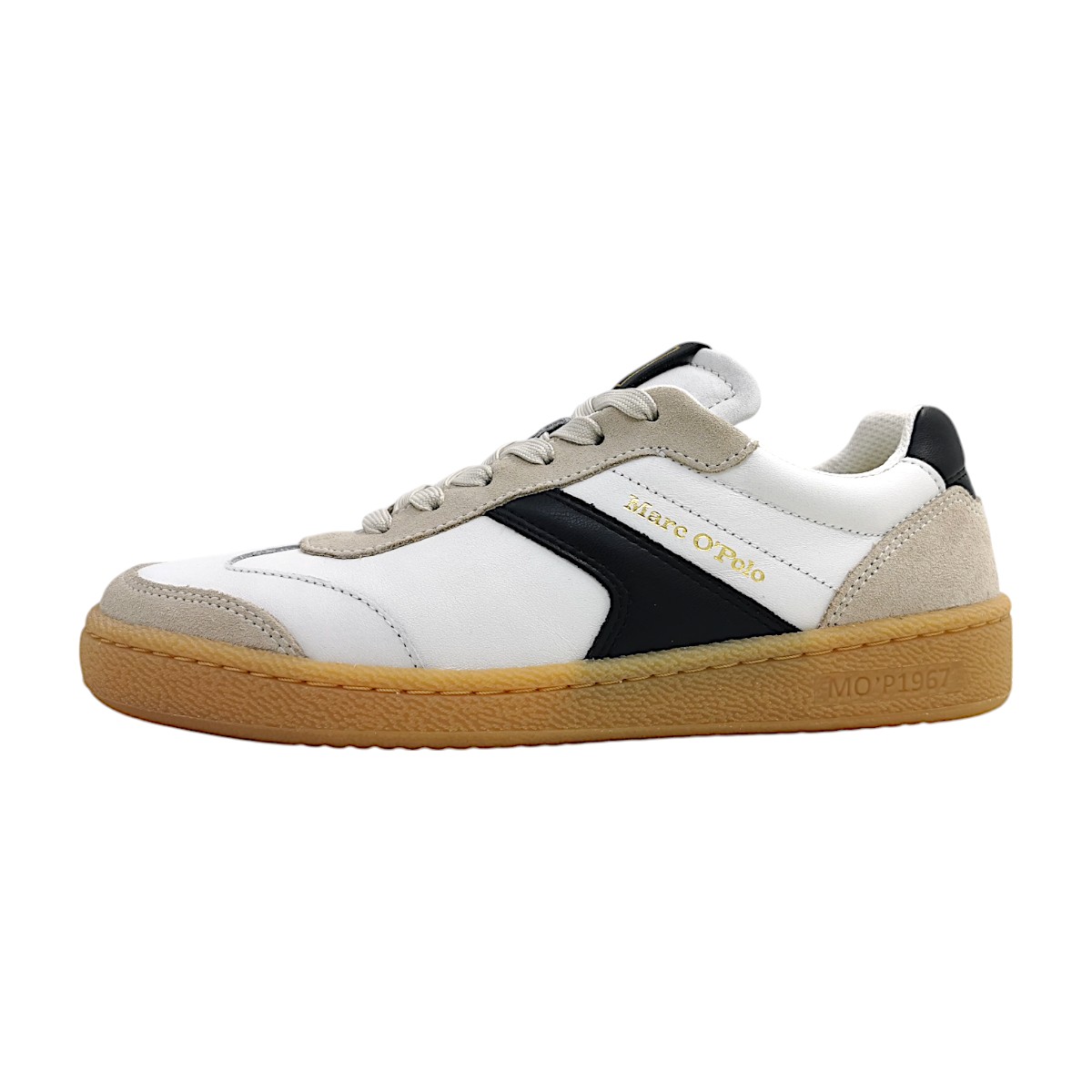 Marc O'Polo Damenschuhe sportlicher Schnürer Weiß Freizeit