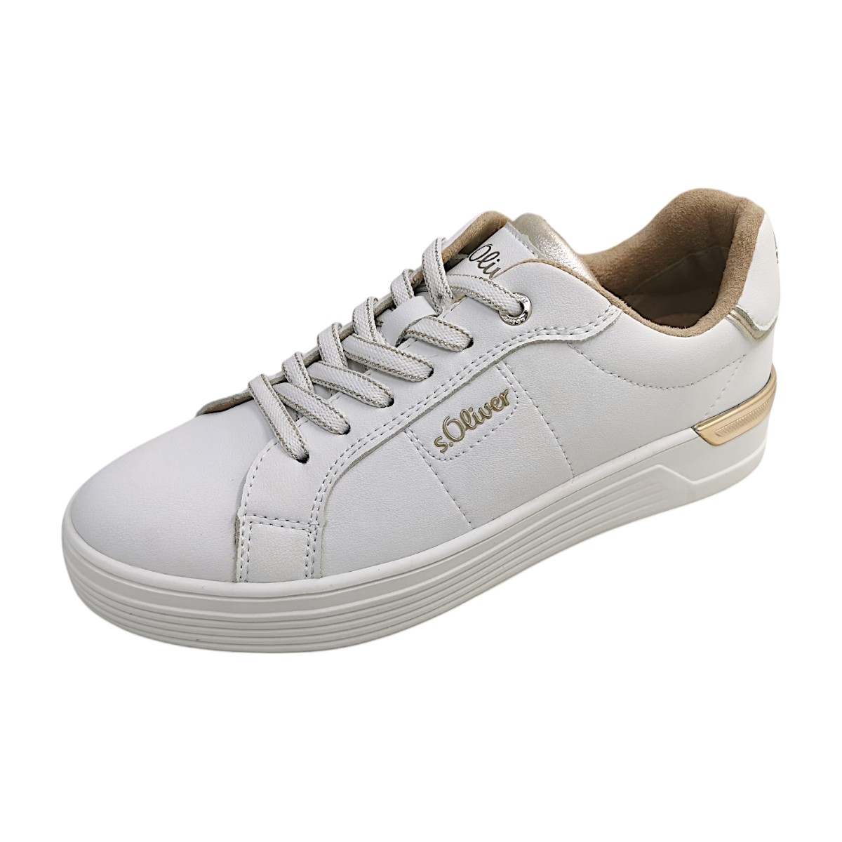 s.Oliver Damenschuhe Schnürschuhe Sportive Weiß Freizeit (white 100, Größe 42 EU) s.Oliver Damenschuhe Schnürschuhe Sportive Weiß Freizeit (white 100, Größe 42 EU)