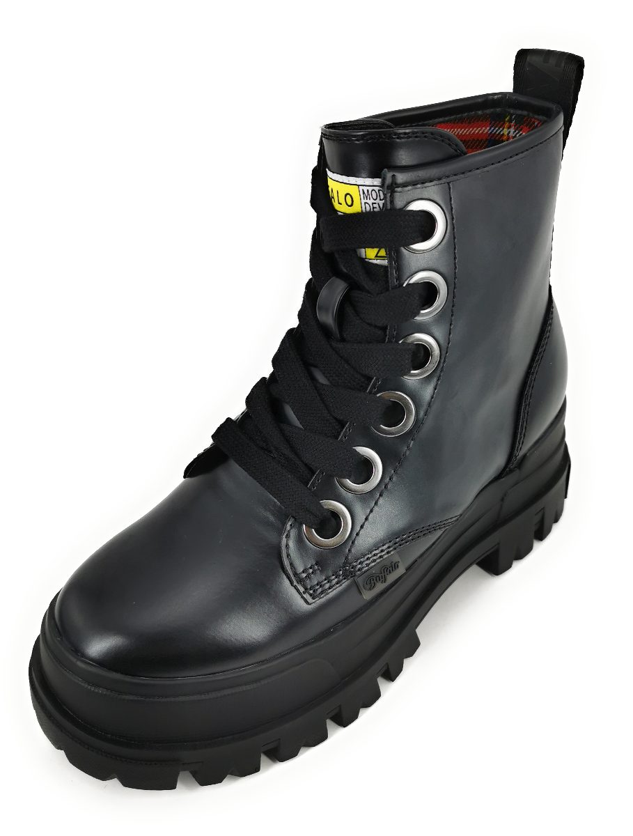 Buffalo Damenschuhe Stiefel Schnürer Stiefel Schwarz Freizeit (black, Größe 41 EU) Buffalo Damenschuhe Stiefel Schnürer Stiefel Schwarz Freizeit (black, Größe 41 EU)