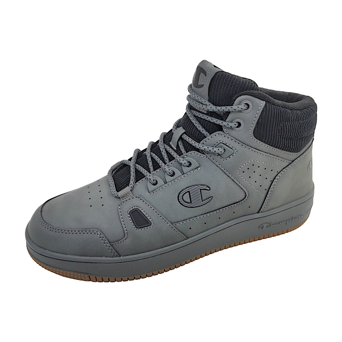 Champion rd18 mid cord cut shoe S22295 Grau ES014- Dark Grey/NBK/GUM