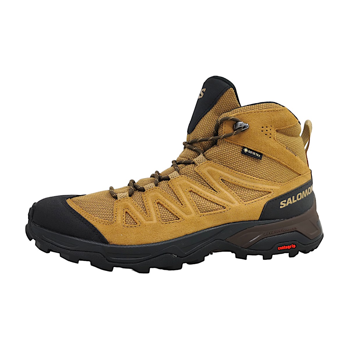 Salomon X Ward Leather Mid GTX Sportschuhe Herren Wanderstiefel Braun