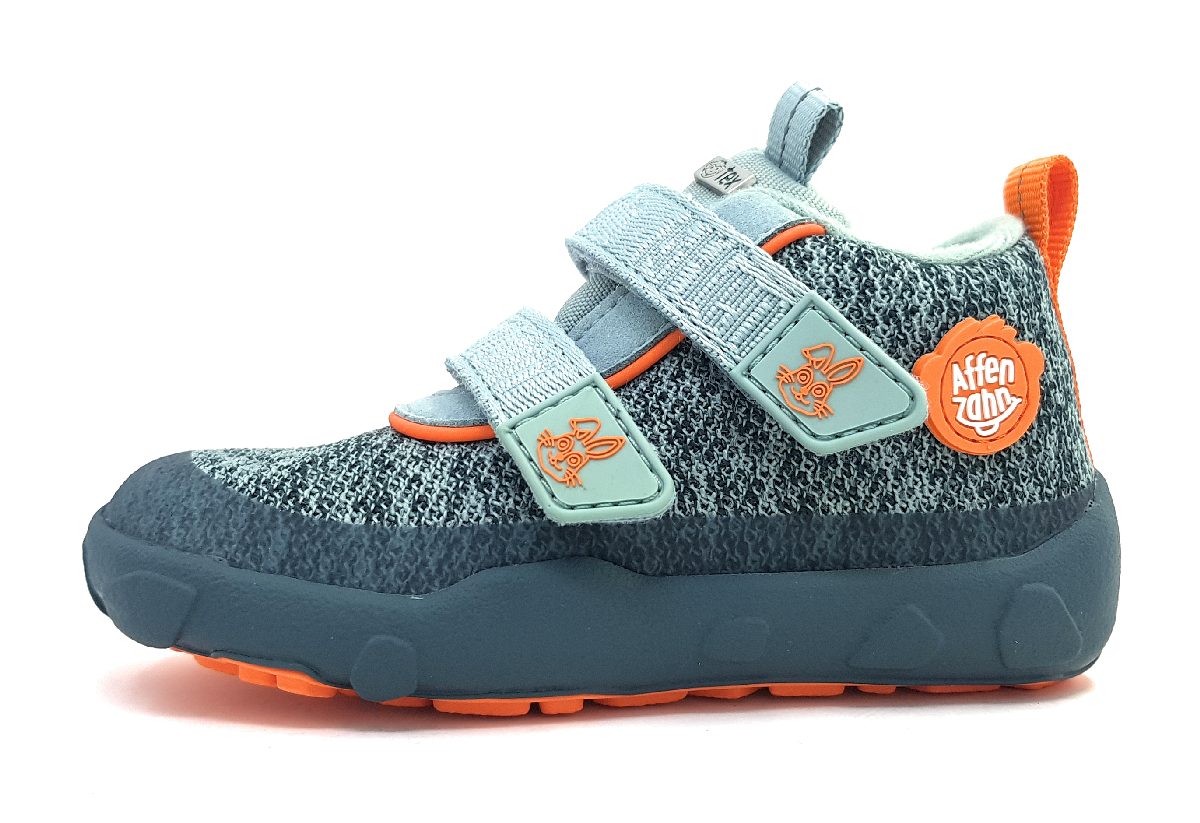 Affenzahn Low Boot Knit Happy Bunny 00844-20153 Grün petrol
