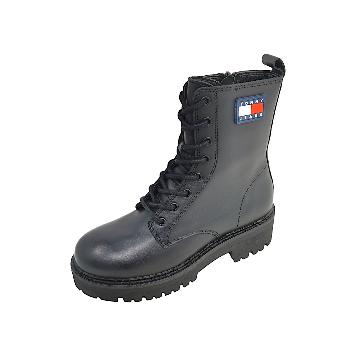 Tommy Hilfiger Lace Up Damenschuhe Stiefel Schnürer Schwarz Freizeit (BDS Black, Größe 39 EU)
