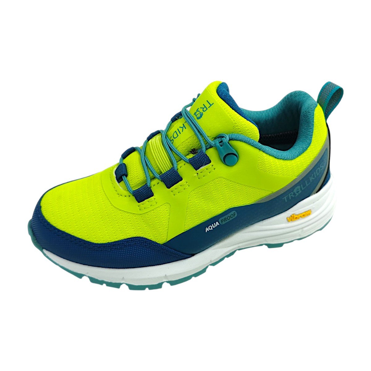 Trollkids Skarvan Hiker Low 700-709 Grün lime/blue/coral