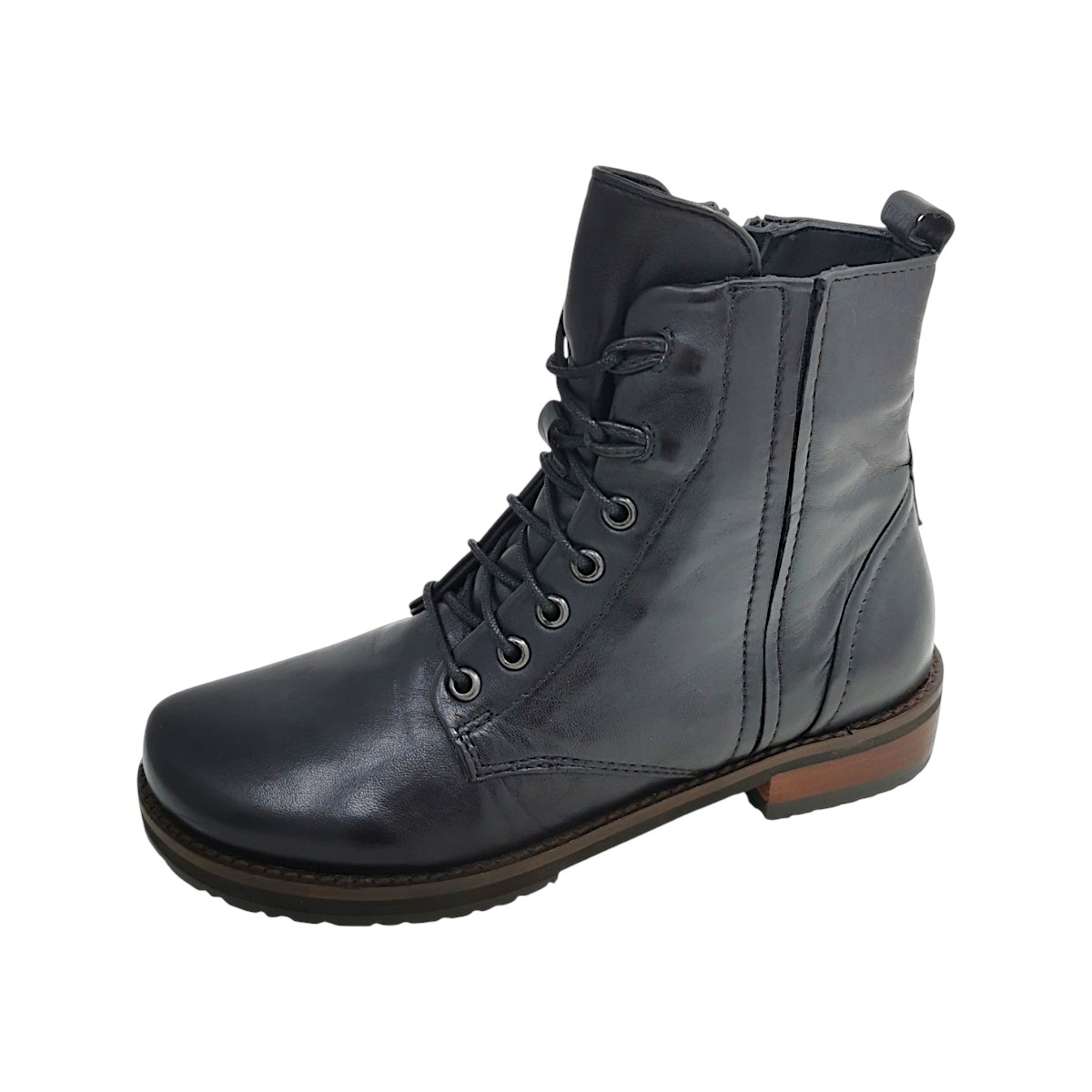 Damenschuhe Schnürstiefel Schwarz Freizeit (black, Größe 41 EU)