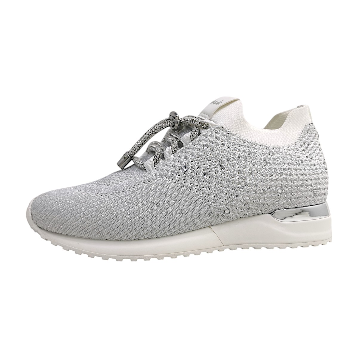 La Strada Damenschuhe Halbschuhe Slipper Silber Freizeit