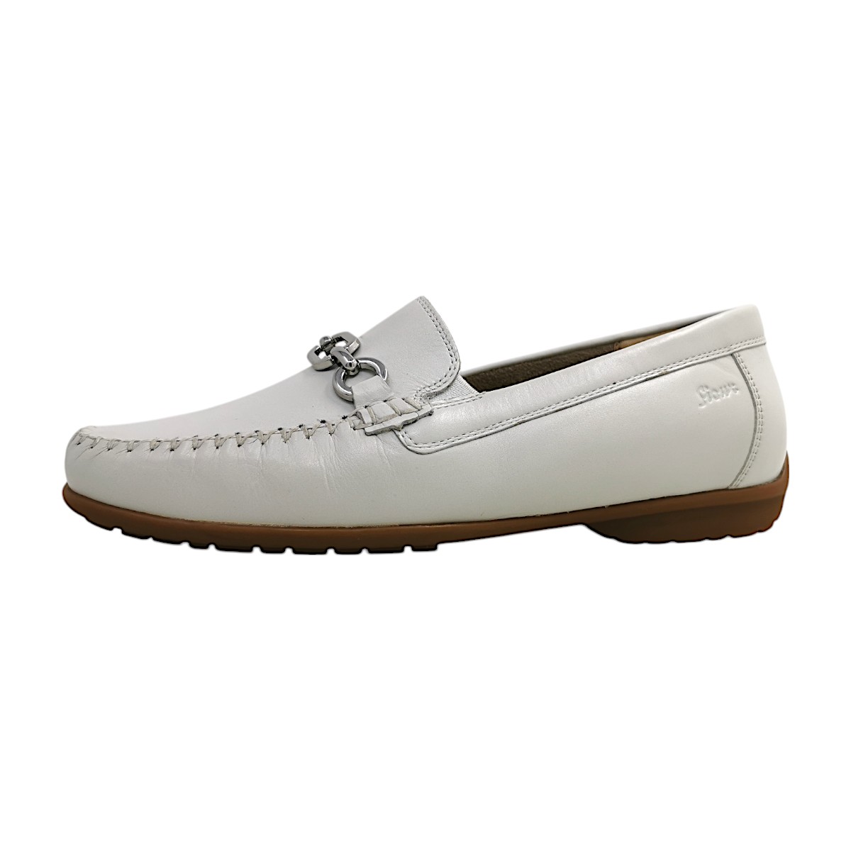 Sioux Cortizia Damenschuhe Halbschuhe Mokassin Mokassin Weiß Freizeit