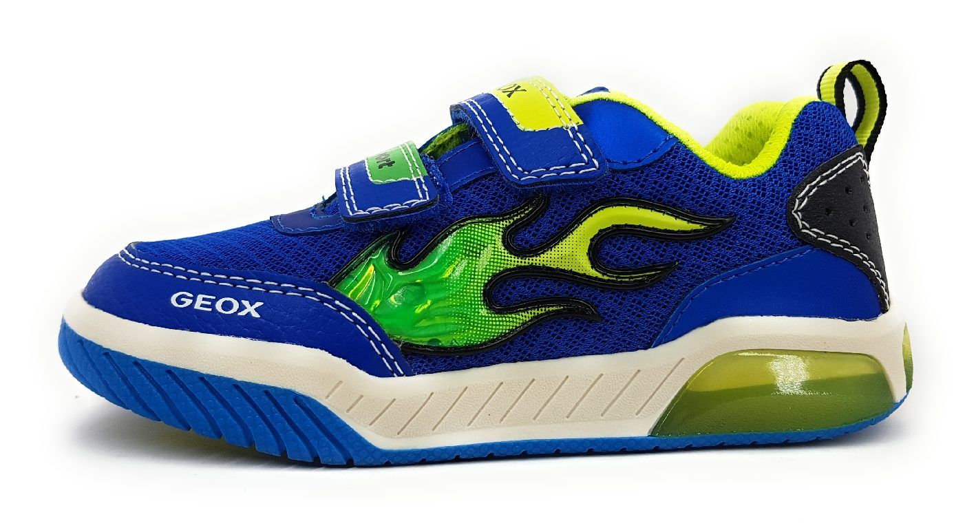 Geox 014BU- Inek Kinderschuhe Jungen Halbschuhe Klettschuh Blau Freizeit