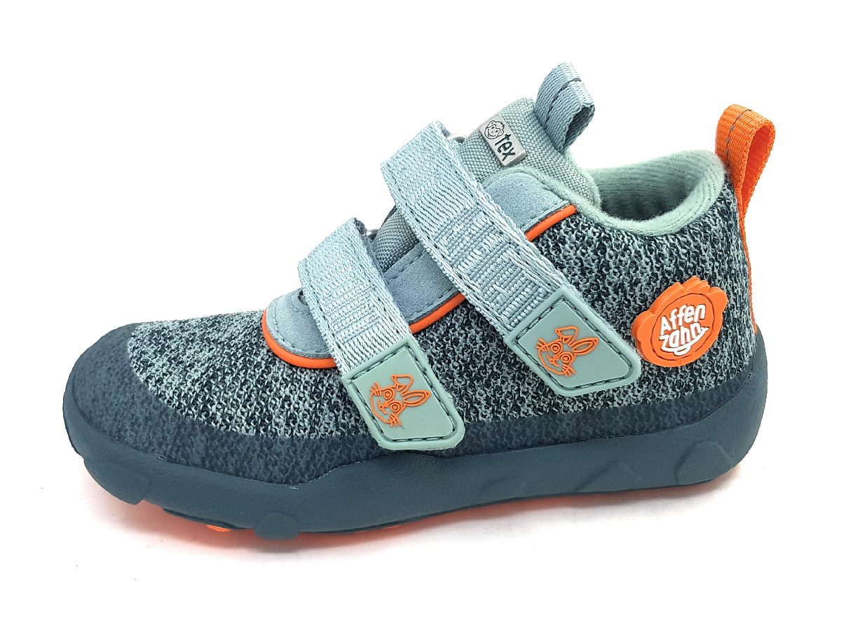 Affenzahn Low Boot Knit Happy Bunny 00844-20153 Grün petrol